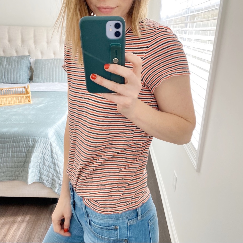 • MADEWELL Lo Fi shrunken tee in Nona Stripe •
